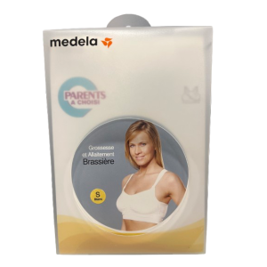 Medela Brassière Grossesse et Allaitement Taille S Blanc