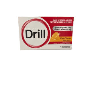 Drill - Miel/Citron Sans/sucre 24 pastilles