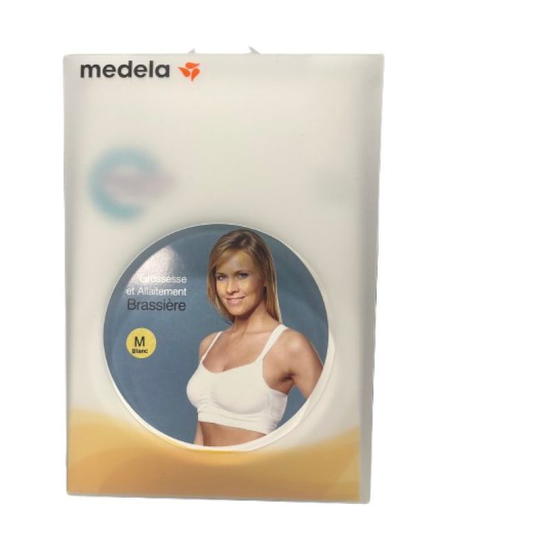 Medela Brassière Grossesse et Allaitement Taille M Blanc