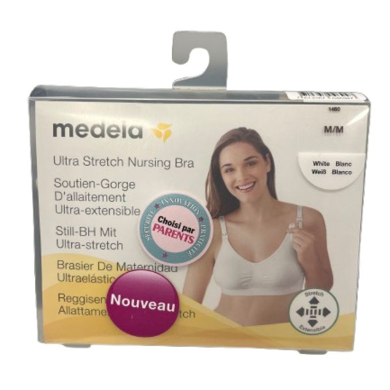 Soutien-Gorge d'Allaitement Ultra-Extensible Taille M Blanc