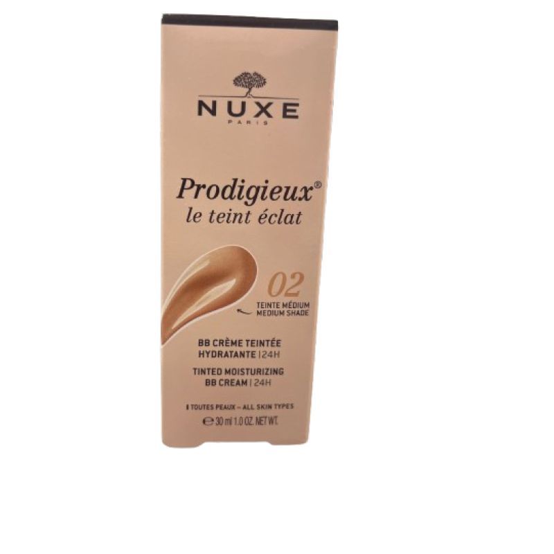 Nuxe PRODIGIEUX LE TEINT ECLAT - BB Crème Teintée Hydratante 24H - 02 Medium, 30ml