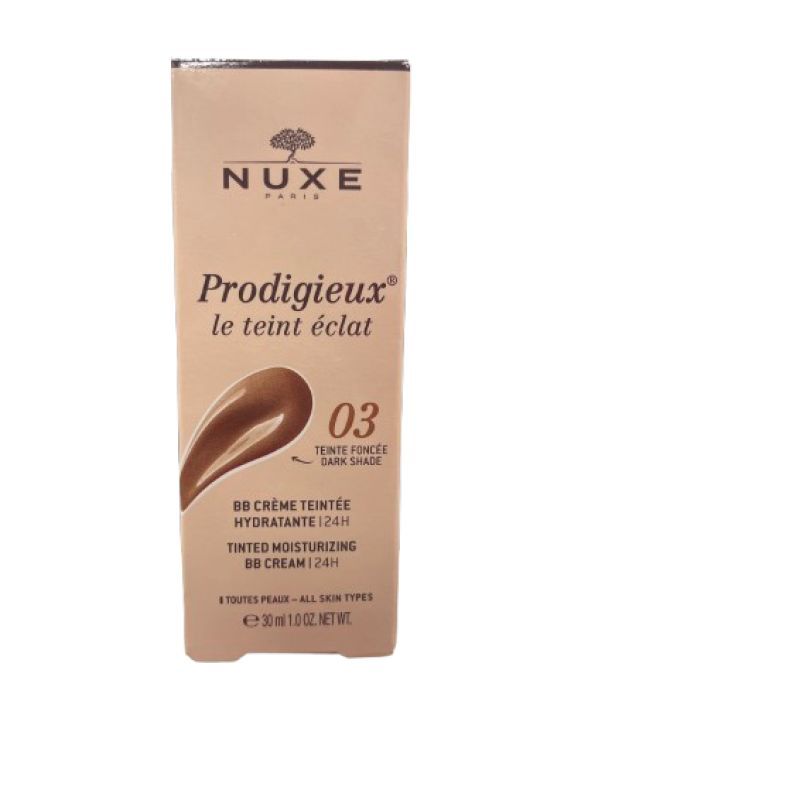 Nuxe PRODIGIEUX LE TEINT ECLAT - BB Crème Teintée Hydratante 24H - 03 Foncé, 30ml