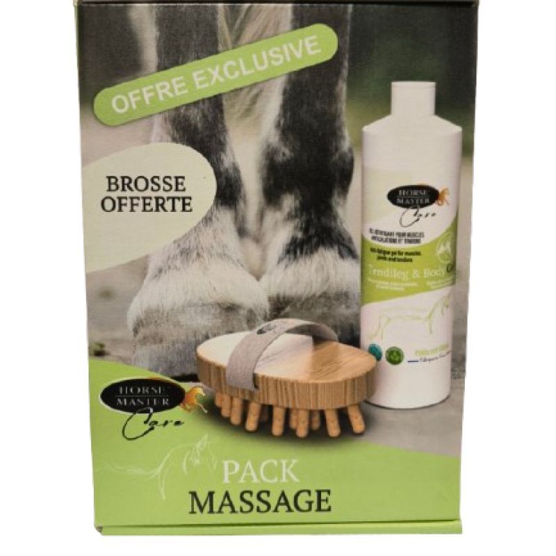 PACK MASSAGE CHEVAUX TENDIGEL ET BODYGEL avec brosse offerte