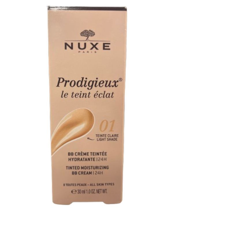 NUXE PRODIGIEUX LE TEINT ECLAT - BB Crème Teintée Hydratante 24H - 01 Clair, 30ml